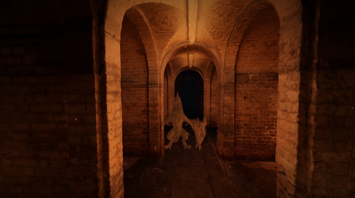 The Basilisk's Gaze: the basilisk turned to stone